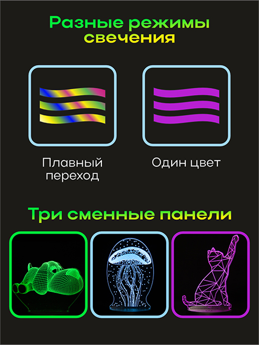 Лампа-ночник 3D Art Style