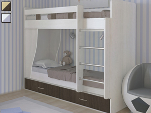 Двухъярусная детская кровать альба