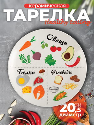 Тарелка керамическая Healthy Eating