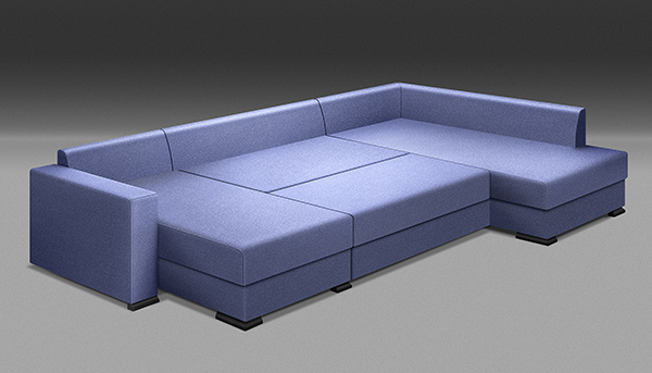 Угловой диван на два угла