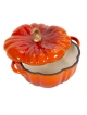  Кокотница чугунная эмалированная, Pumpkin-1, 0,5L