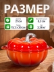  Кокот чугунный эмалированный Pumpkin New 2L